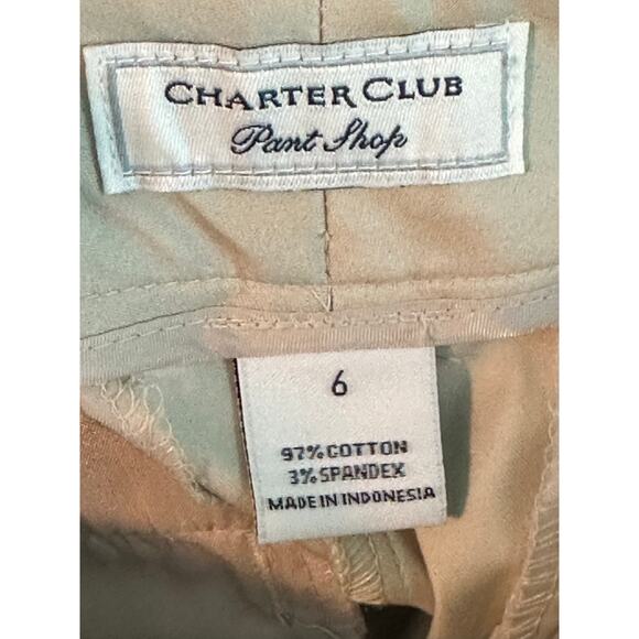 Charter Club beige classic fit capri pants size 6 - Picture 3 of 9